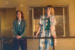 Mackenzie Davis as Cameron Howe, Kerry Bishé as Donna Clark - Halt and Catch Fire _ Season 3, Episode 1  - Photo Credit: Tina Rowden/AMC